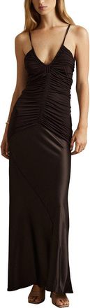 Reiss Paula Plunge Maxi Dress