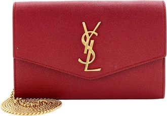 Saint Laurent Uptown Chain Wallet Leather (Authentic Pre-Loved)