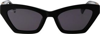 Max Mara Emme 13 Stijlvolle Zonnebril voor de Zomer - Dames - Zonnebrillen - Zwart - 52 MM - Accessoires
