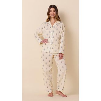 The Cats Pajamas Luxe Pima Pajama in Queen Bee Honey at Nordstrom, Size X-Large