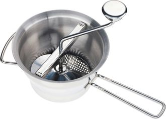 K&uuml;chenprofi K&uuml;chenprofi Stainless Steel Food Mill, Large, 18/10 Stainless Steel, 4 Interchangeable Discs, Strainer for Sauce