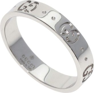 Gucci Icon White Gold (18K) Band Ring (Pre-Owned)