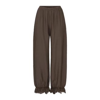 Ichi Pantalones - Trousers - Mujer - Marr&oacute;n - 2XL