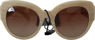 Dolce & Gabbana Womens Beige Acetate Full Rim Brown Lense Dg4294 Sunglasses