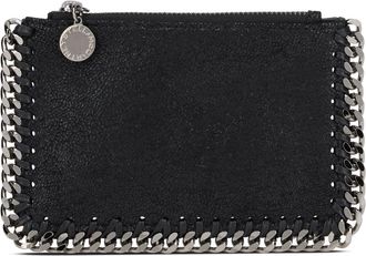 Stella McCartney Falabella Zip Cardholder - Dames - Portefeuilles - Zwart - ONE Size - Polyester - Accessoires