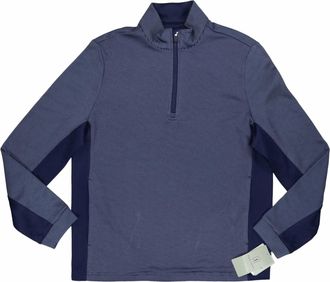 PGA TOUR Mens Golf Thermal Stretch 1/4 Zip Pullover Jacket In Peacoat Navy