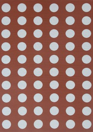 Nazar Rugs Alfombra para interior/exterior de lunares marr&oacute;n 160x230 cm