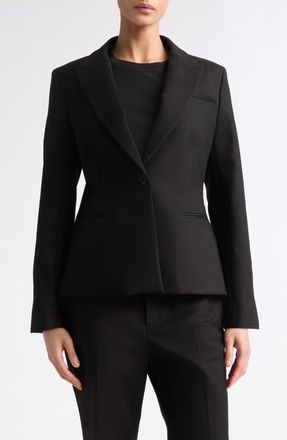 Nellie Partow Kenmare Cotton Blazer in Black at Nordstrom, Size 2