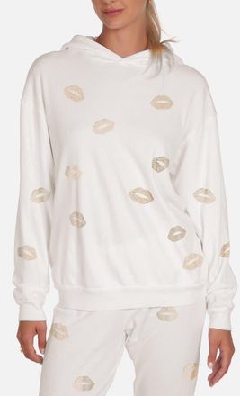 Lauren Moshi Harmony Crystal Multi Stars Hoodie in Faded White at Nordstrom, Size X-Small