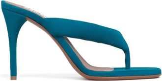 Alaia Blue Suede T-strap Heels