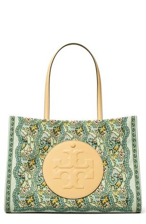 Tory Burch Small Ella Print Tote in Blue Dream Paisley at Nordstrom