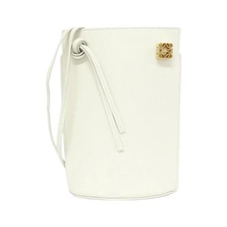Loewe Pre-owned Bucket Bags, female, White, Size: ONE SIZE Pre-owned Dice Pocket Calf Shoulder Bag