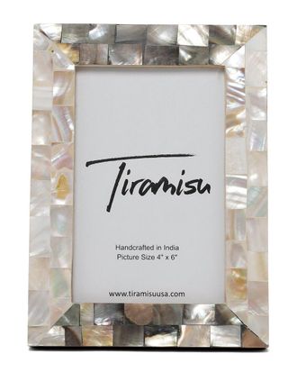 Tiramisu Mother Of Pearl Stretcher Pattern Picture Frame