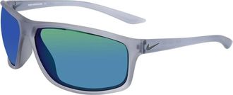 Nike Adrenaline Zonnebril Mat Wolf Grey/Grey Green - Heren - Zonnebrillen - Grijs - 66 MM - Wol - Accessoires