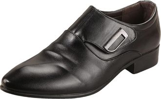 Generic Pu Leather Slip On Loafers for Men, Dress Shoes Pointed Toe Oxfords Shoe Low Heel Formal Loafer Classic Stylish Wedding Shoes British Business Shoe Co