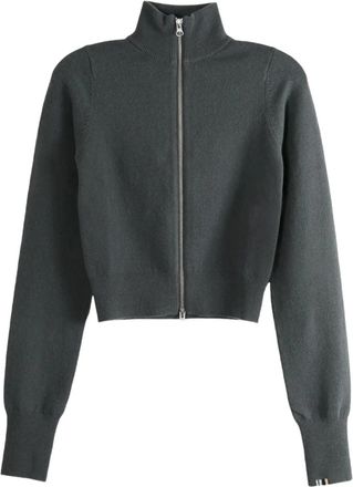 Extreme Cashmere n°302 zip-neck cropped cardigan - LAKE