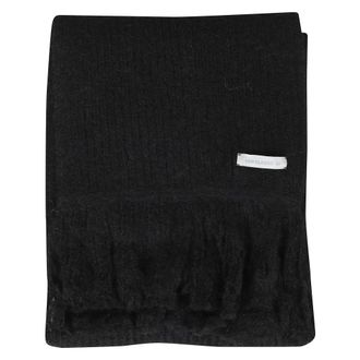 Low Classic LOW Classic - Fuzzy Alpaca Sjaal - Dames - Accessoires - Zwart - Maat: ONE Size Wol