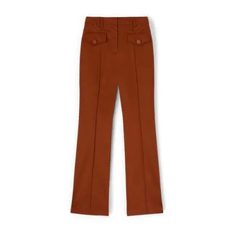 Motivi Broeken, Dames, Bruin, XS, Katoen, Straight Broeken