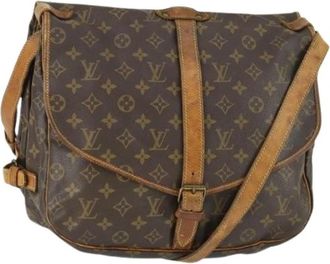 Louis Vuitton Pre-owned Vintage Canvas Cross Body Bag - Dames - Vintage Schoudertas - Bruin - ONE Size - Vintage