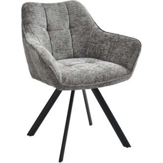 Clp Clp - Silla De Comedor Scott En Terciopelo O Tela Gris Oscuro Tela