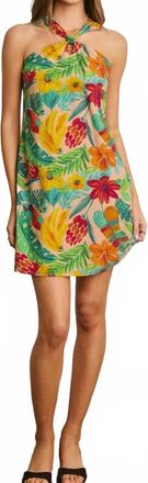 Dress Forum Knot Halter Mini Dress In Rio Tropical