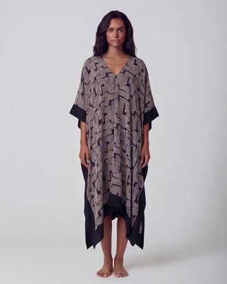 Lords of Harlech Inter Twine Womens Kaftan in Inter Twine Black at Nordstrom