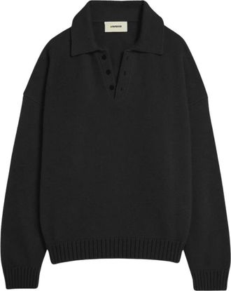 A Paper Kid Heren, Truien, Zwart, Maat: XL Kasjmier