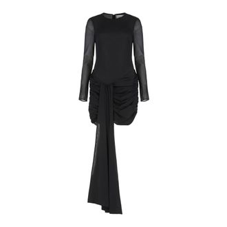 Giuseppe Di Morabito Party Dresses, female, Black, M, Asymmetrical Drape Detail Dress