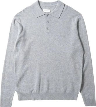 Edmmond Studios Wollen Polo - Heren - Polos - Grijs - S - Wol - Tops