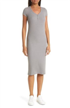 ATM Anthony Thomas Melillo Stretch Modal Ribbed Midi Dress In Snake