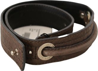 Costume National Womens Brown Leather Silver Fastening Belt