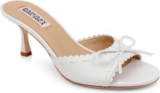 Badgley Mischka Yaritza Sandal in White Leather at Nordstrom, Size 8.5