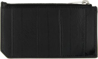 Saint Laurent Tiny Cassandre Card Case - Black