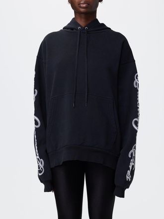 Balenciaga Oversize Cotton Hooded Sweatshirt with Logo