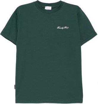 Family Fir$t Milano logo-embroidered T-shirt - men - Cotton - L - Green