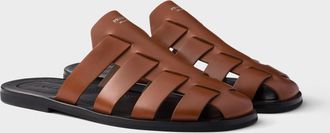 Prada Leather fisherman mules