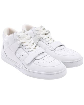 Celine Celine Mens Leather Celine High Top Ct. 02 Mid Sneakers In White Leather (Authentic Pre-Loved)