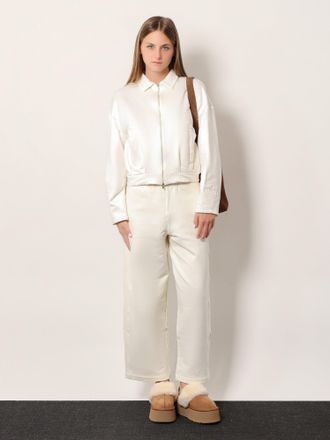 Max Mara Womens Jogger Trousers Filovia Silk-Cotton White