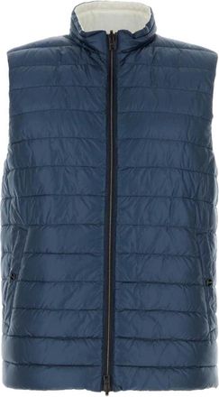 Herno Omkeerbaar Nylon Donsjack - Heren - Bodywarmers - Blauw - 4XL - Nylon - Jassen