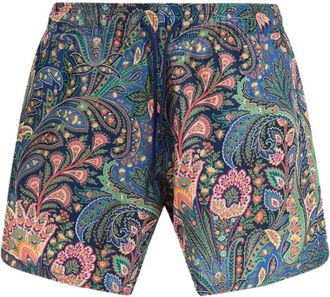 Etro Zwembroek met paisley-print - Blauw