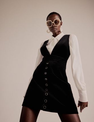 Nobody's Child NC x Lisou Cream Statement Collar Blouse