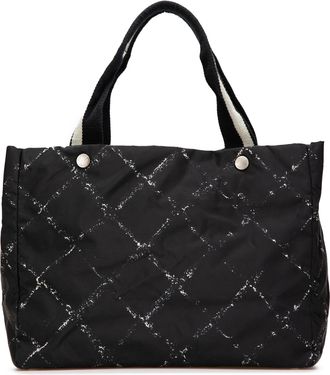 Chanel Pre-owned Womens Tote Bag Quilted Nylon - Black Textile - One Size