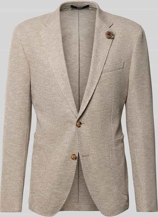 Joop Regular Fit Sakko mit floraler Applikation Modell Hoverest in Beige, Gr&ouml;&szlig;e 102