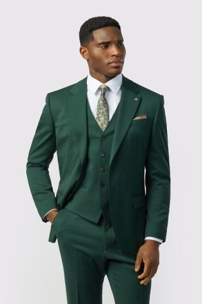 Ted Baker Mens Single Breasted Two Button Tailored Suit Jacket - Green Wool - Size 42 (Chest)