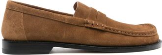 Loewe Campo suede penny loafers - men - Calf Leather/Calf Suede/Calf Leather - 45 - Brown