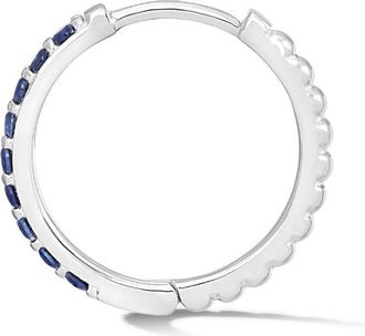 Dower & Hall Mens Single Blue Sapphire Lumiere Hoop