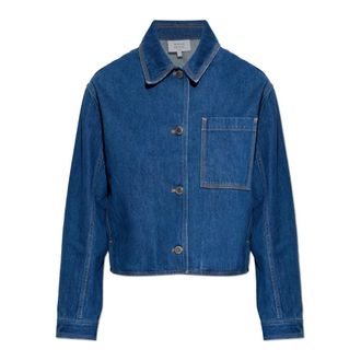 Maison Kitsun&eacute; Denim Jackets, female, Blue, Size: L Denim Jacket