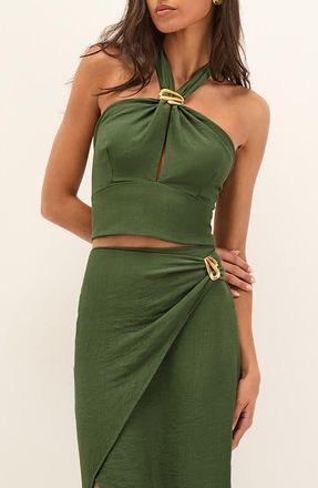 Vix Taylor Cover-Up Halter Top in Green at Nordstrom, Size X-Large