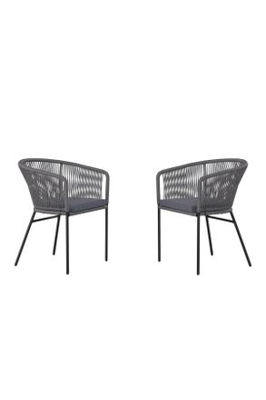 ambia GARDEN Gartensessel-Set, Grau, Schwarz, Metall, Textil, 56x59x72 cm, Gartenmöbel, Gartensessel, Gartenstühle
