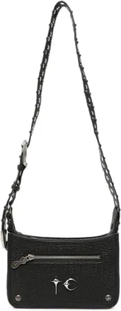 Thug Club Studded Leather Messenger Bag